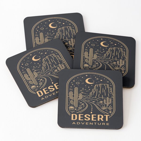 Item preview, Mystical Desert Road Trip Art – Starry Night Cactus Landscape for Adventure Lovers designed and sold by Bright Nest Studio.