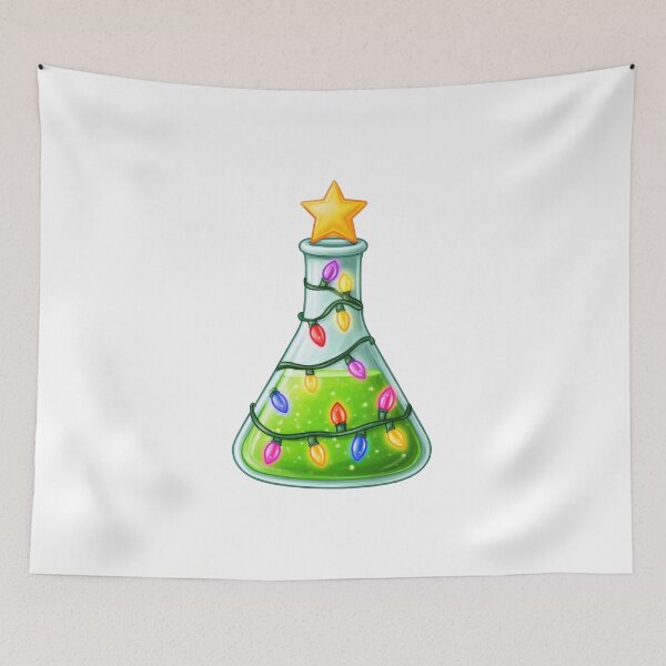 Item preview, Chemistry Christmas tree holiday illustration designed and sold by olenapetol.