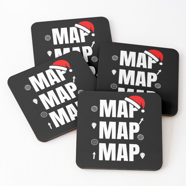 Item preview, MAP Christmas Geospatial Typography designed and sold by SpatialPost.