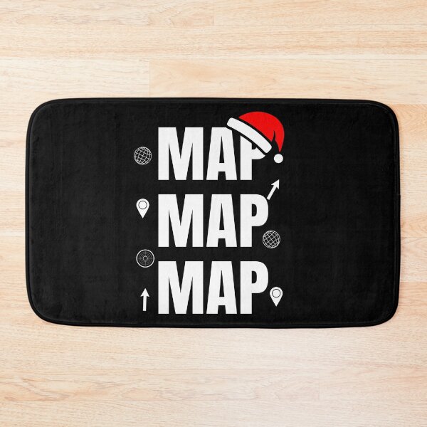Item preview, MAP Christmas Geospatial Typography designed and sold by SpatialPost.