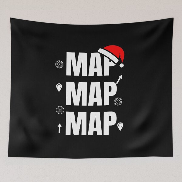 Item preview, MAP Christmas Geospatial Typography designed and sold by SpatialPost.