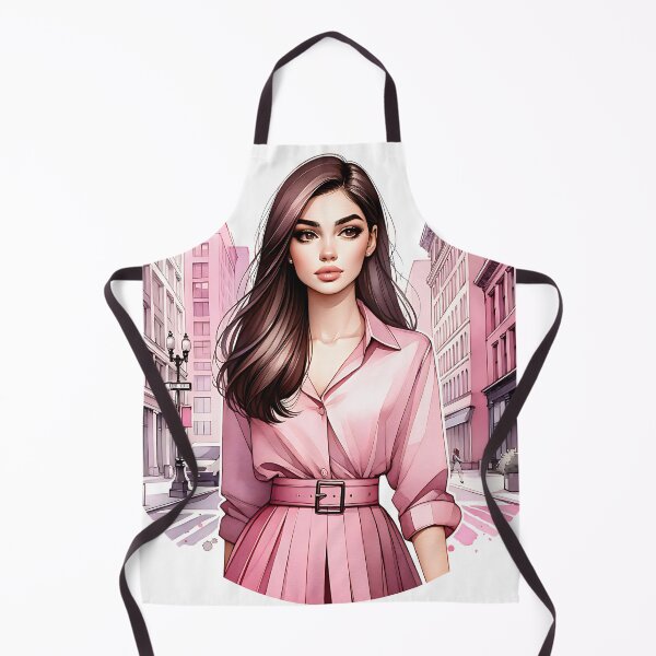 Item preview, Career Girl Walking in Pink City designed and sold by GlamourCutieAI.