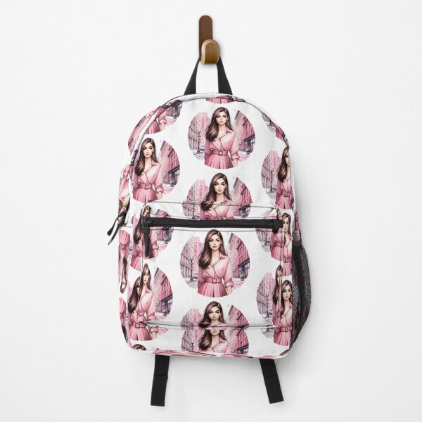 Item preview, Career Girl Walking in Pink City designed and sold by GlamourCutieAI.