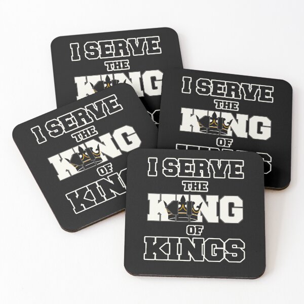 Item preview, I Serve the King of Kings – Outline Typography Crown Design designed and sold by Crumus.