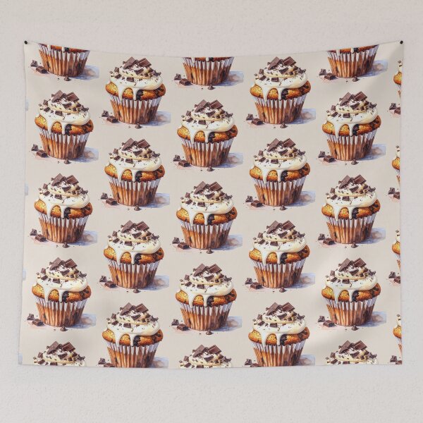 Item preview, White chocolate cupcake indulgence with chocolate pieces designed and sold by LiskoDesign.