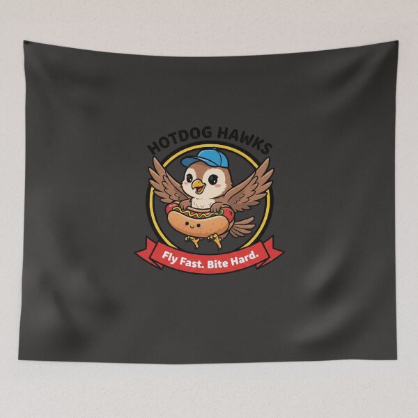 Item preview, HOT DOG HAWKS KIDS designed and sold by MilikDesignsPro.