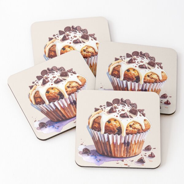 Item preview, White chocolate cupcake indulgence with chocolate sprinkles designed and sold by LiskoDesign.