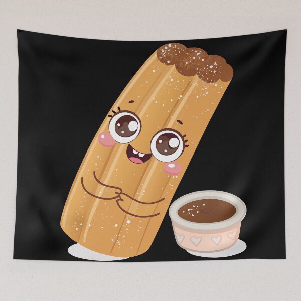Item preview, Cute Kawaii Churro with Chocolate Dip – Adorable Dessert Sticker for Sweet Food Lovers designed and sold by VividOrganica.