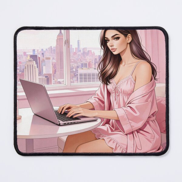 Item preview, City Girl Working at Home designed and sold by GlamourCutieAI.