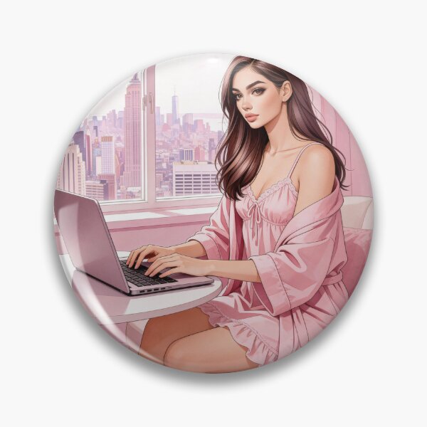 Item preview, City Girl Working at Home designed and sold by GlamourCutieAI.
