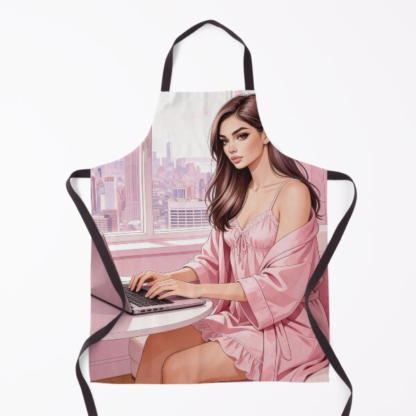 Item preview, City Girl Working at Home designed and sold by GlamourCutieAI.
