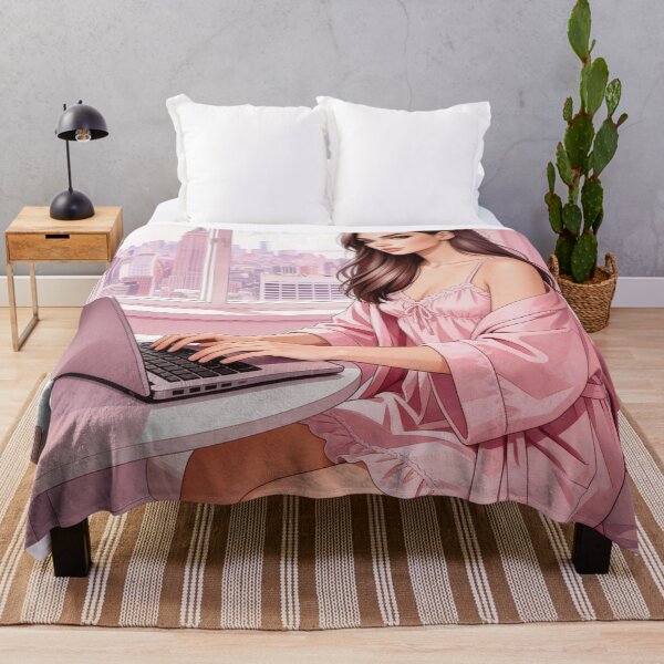 Item preview, City Girl Working at Home designed and sold by GlamourCutieAI.