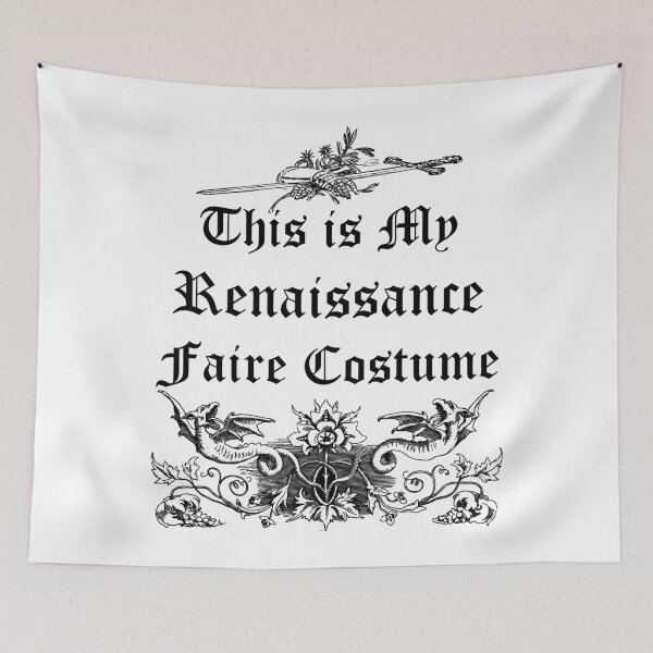 Item preview, Funny Nerdy This is My Renaissance Faire Costume Black Text designed and sold by MathWare MathClips.