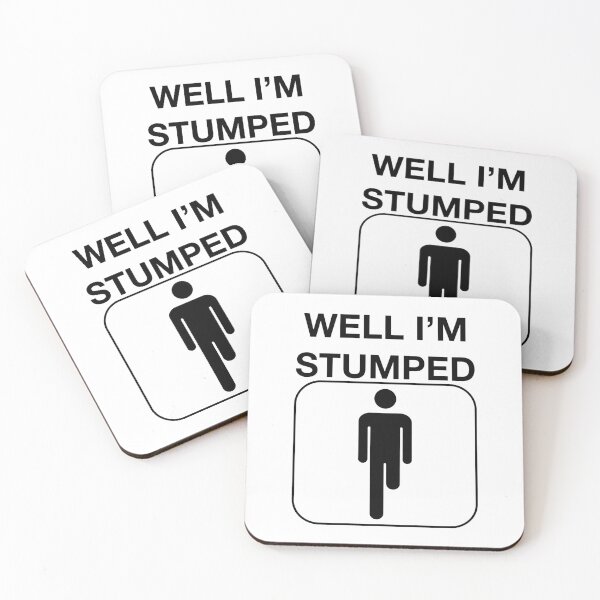 Item preview, Funny Nerdy Well I'm Stumped Amputee Icon Black Text designed and sold by MathWare MathClips.