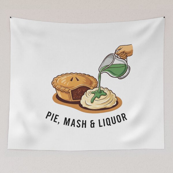 Item preview, Traditional Pie Mash and Liquor British Comfort Food Design. designed and sold by The-T-In-Retro.