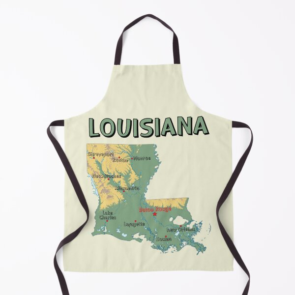 Item preview, Louisiana State Map - Vintage Topographic City Guide designed and sold by mashmosh.
