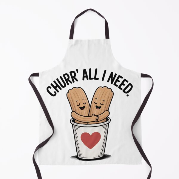 Item preview, Churr’ All I Need – Cute Hugging Churros Cartoon Dessert Illustration designed and sold by VividOrganica.