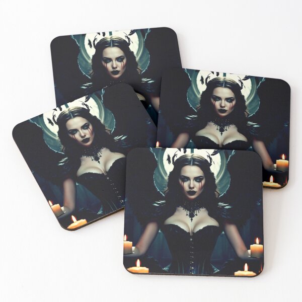 Item preview, dark angel ritual – gothic candlelight – occult fantasy art designed and sold by Traumrausch.