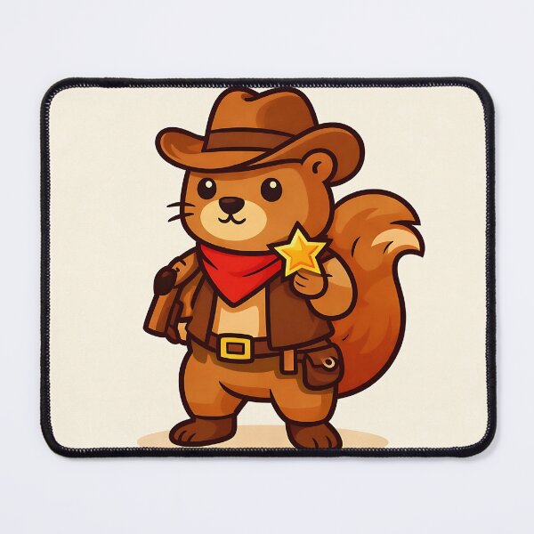 Item preview, Cowboy Squirrel Sheriff – Cute Western Cartoon designed and sold by PawsGiggles.