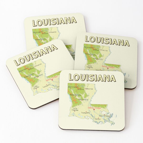 Item preview, Louisiana State Map - Vintage Educational Style designed and sold by mashmosh.