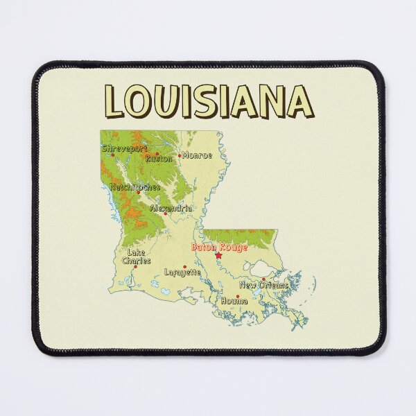 Item preview, Louisiana State Map - Vintage Educational Style designed and sold by mashmosh.