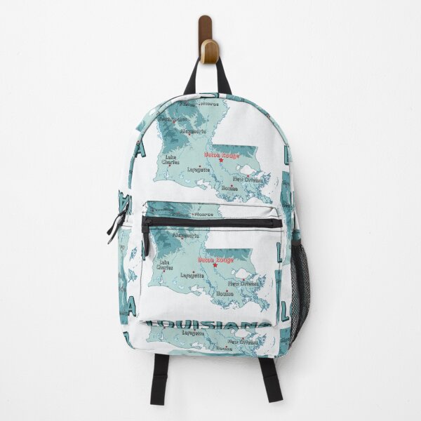 Item preview, Louisiana State Map - Vintage Blue Topography designed and sold by mashmosh.