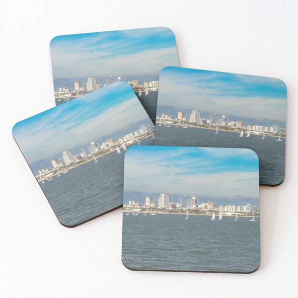Item preview, The Tampa city skyline stretches across the waterfront, framed by vibrant clouds that reflect beautifully on the bay. designed and sold by EyezWatchin.