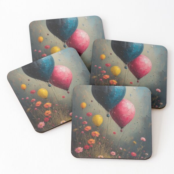 Item preview, Balloons, a field of flowers, and heavenly dreams designed and sold by Mianku | Für das Leben.