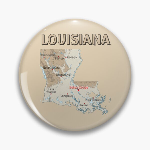 Item preview, Louisiana Pride, Topographic Map of the Pelican State designed and sold by mashmosh.
