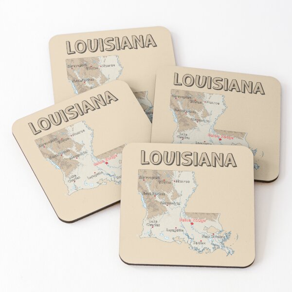 Item preview, Louisiana Pride, Topographic Map of the Pelican State designed and sold by mashmosh.