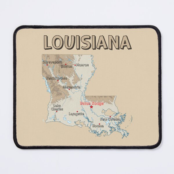 Item preview, Louisiana Pride, Topographic Map of the Pelican State designed and sold by mashmosh.
