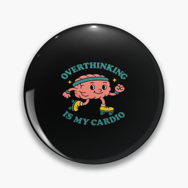 Item preview, Funny Brain Roller Skating Quote – Overthinking Is My Cardio – Mental Health Humor Design designed and sold by Bright Nest Studio.