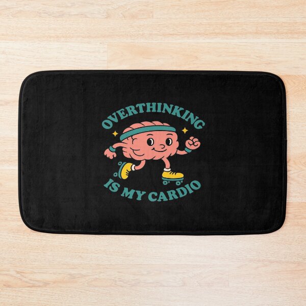 Item preview, Funny Brain Roller Skating Quote – Overthinking Is My Cardio – Mental Health Humor Design designed and sold by Bright Nest Studio.