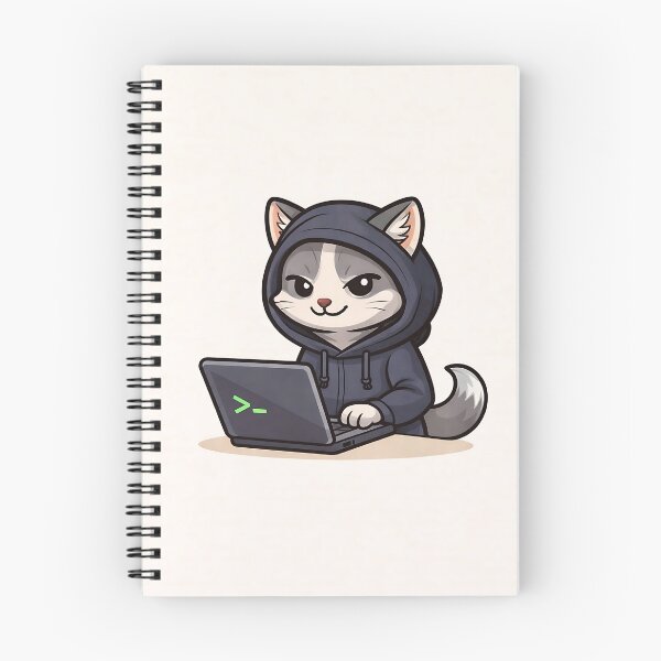 Item preview, Hacker Cat – Cute Tech Mascot designed and sold by PawsGiggles.