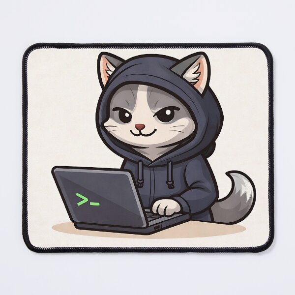 Item preview, Hacker Cat – Cute Tech Mascot designed and sold by PawsGiggles.