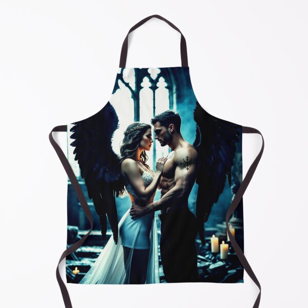 Item preview, dark angel couple – fallen love – gothic romance art designed and sold by Traumrausch.