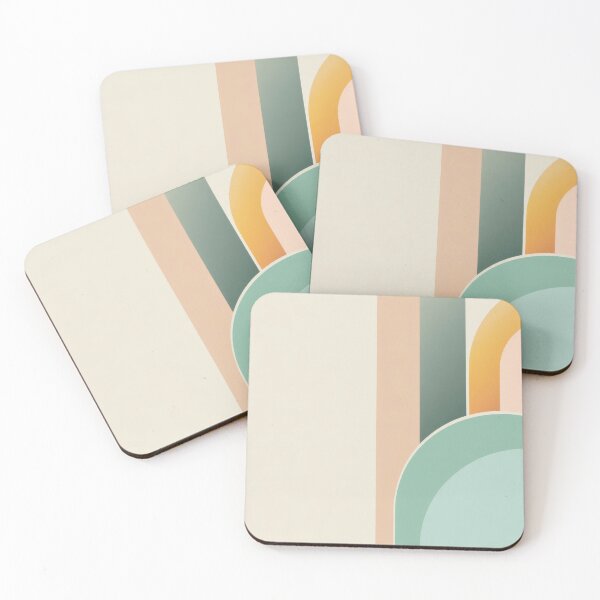 Item preview, Soft-toned abstract shapes on canvas designed and sold by anytka.