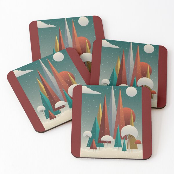 Item preview, Mid-Century Winter Landscape designed and sold by HeDrawsThings.