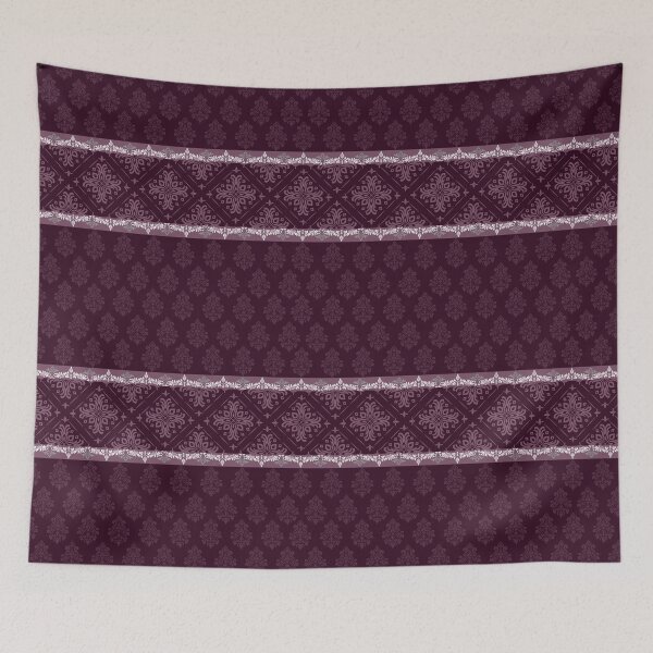 Item preview, Elegant Burgundy Damask Border Pattern – Vintage Victorian Ornamental Design designed and sold by Ivalyn-Design.
