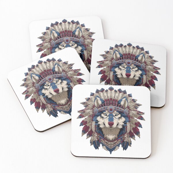 Item preview, Wolf Headress Indigenous Native American designed and sold by Wild-Co.