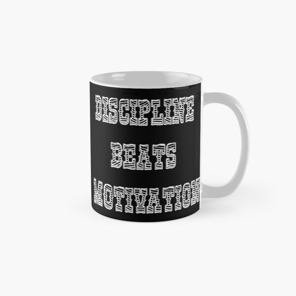 Item preview, Discipline trumps motivation, a simple quote design for a mindset that focuses strongly and perseveres designed and sold by Ach&Koor.