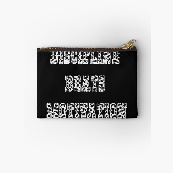 Item preview, Discipline trumps motivation, a simple quote design for a mindset that focuses strongly and perseveres designed and sold by Ach&Koor.