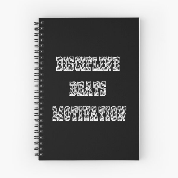 Item preview, Discipline trumps motivation, a simple quote design for a mindset that focuses strongly and perseveres designed and sold by Ach&Koor.