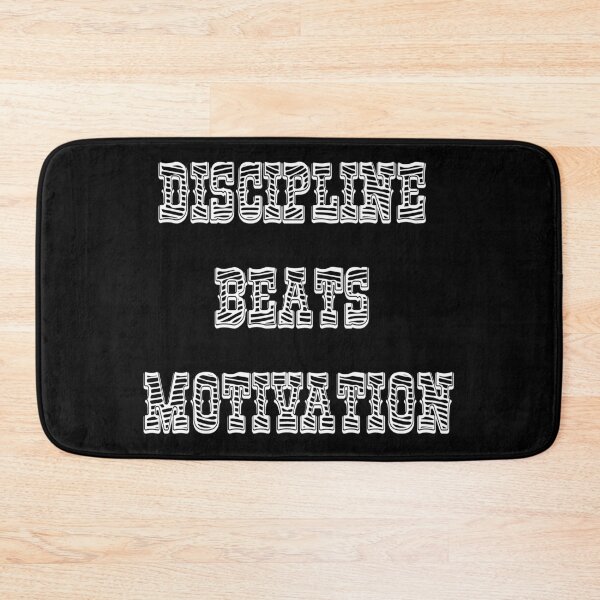 Item preview, Discipline trumps motivation, a simple quote design for a mindset that focuses strongly and perseveres designed and sold by Ach&Koor.