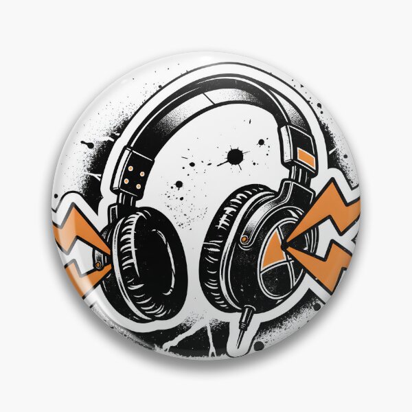Item preview, Modern Headphones with Dynamic Lightning Bolts designed and sold by homydesign.