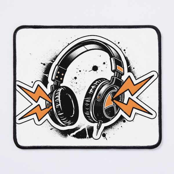 Item preview, Modern Headphones with Dynamic Lightning Bolts designed and sold by homydesign.