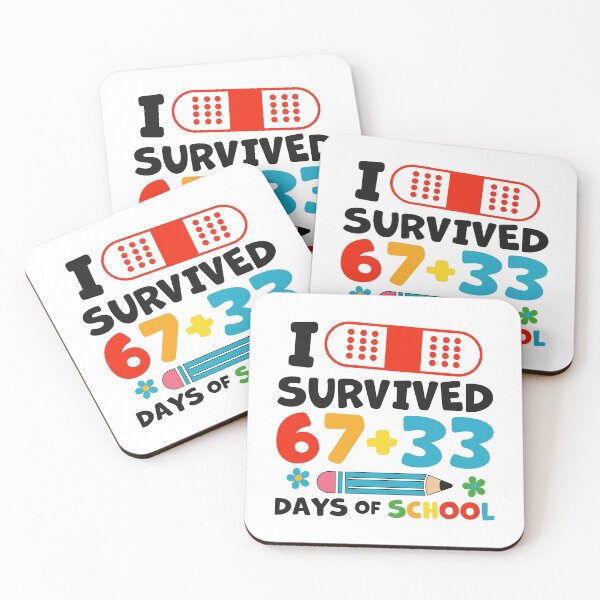 Item preview, Sobreviví 67+33 días de escuela. Divertido regreso a clases. Profesor: 100 días. designed and sold by gunaone-design.