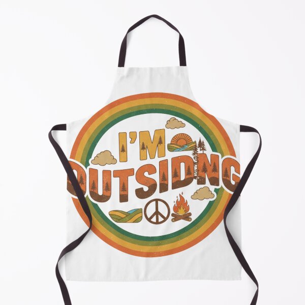 Item preview, I Am Outsiding Retro Adventure Badge - Vintage Nature & Hiking Quote designed and sold by Wear Sculpt.