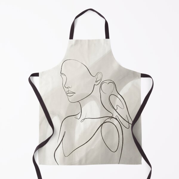 Item preview, Modern Line Art Human Form with Owl — Prague Solstice Glow, Minimalist Wall Art designed and sold by FixwellStudio.