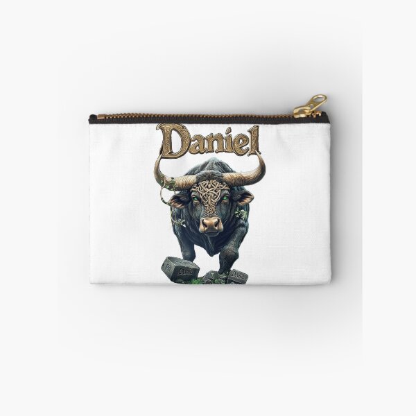 Item preview, Daniel Taurus – Powerful Zodiac Bull Name Art designed and sold by AlexLineArt.